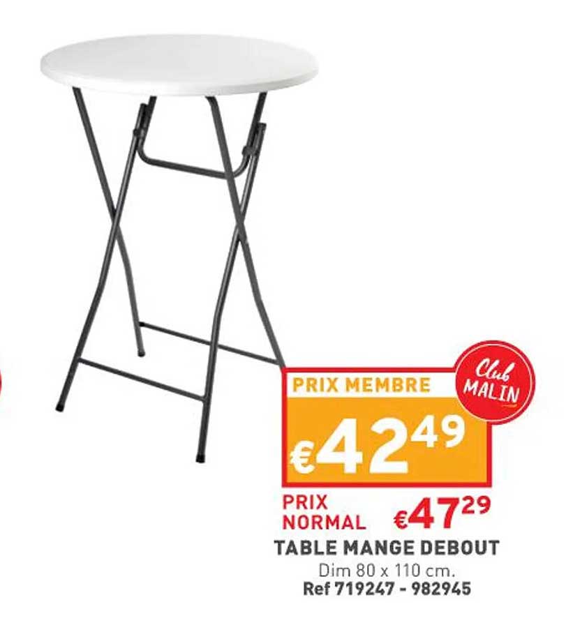 table mange debout