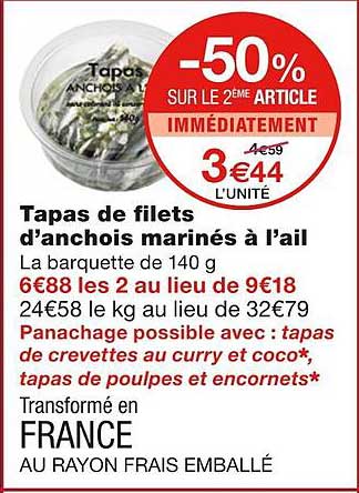 Tapas De Filets D'anchois Marinés à L'ail