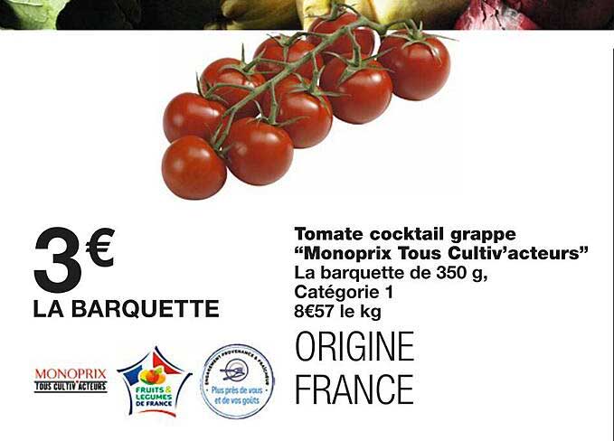 tomate cocktail grappe "monorix tous cultiv'acteurs"