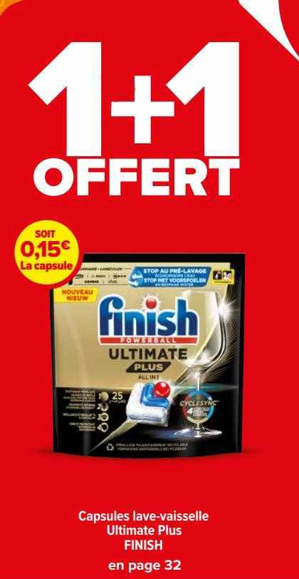 capsules lave-vaisselle ultimate plus finish