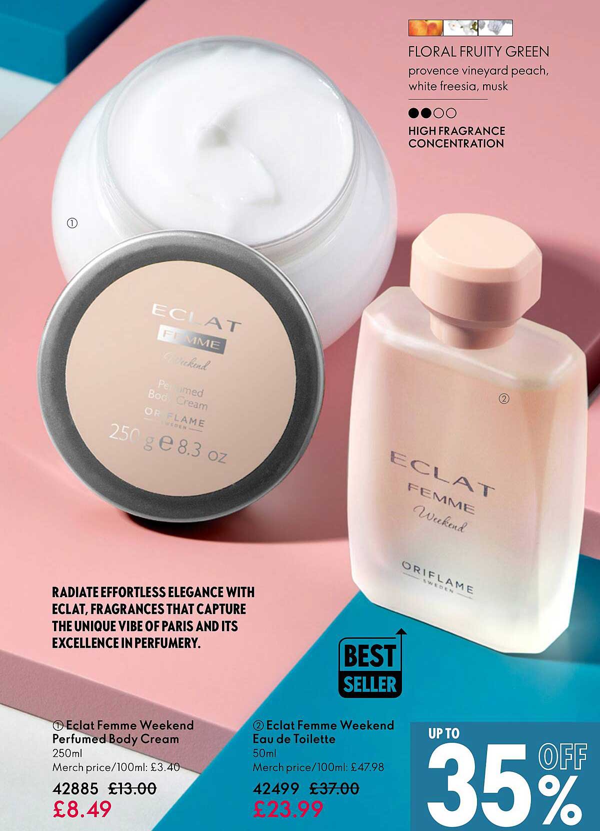 eclat femme weekend perfumed body cream, eclat femme weekend eau de toilette