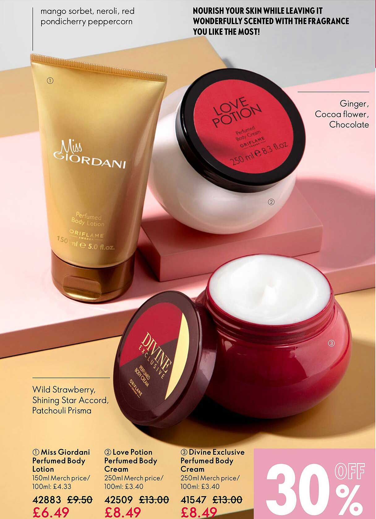 miss giordani perfumed body lotion, love pation perfumed body cream, divine exclusive perfumed body cream
