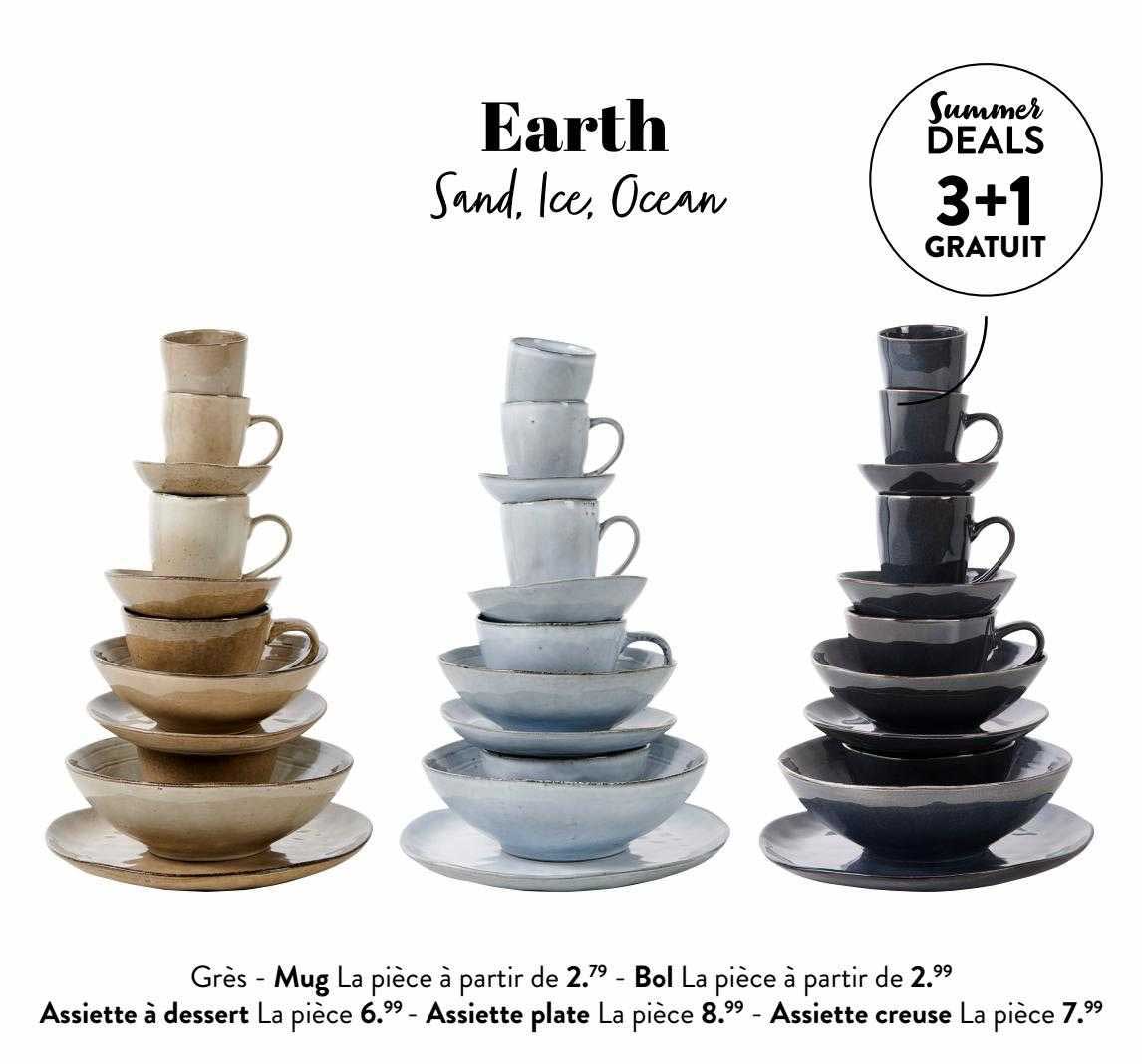 Mug Grès, Bol Grès, Assiette à Dessert Grès, Assiette Plate Grès, Assiette Creusé Grès