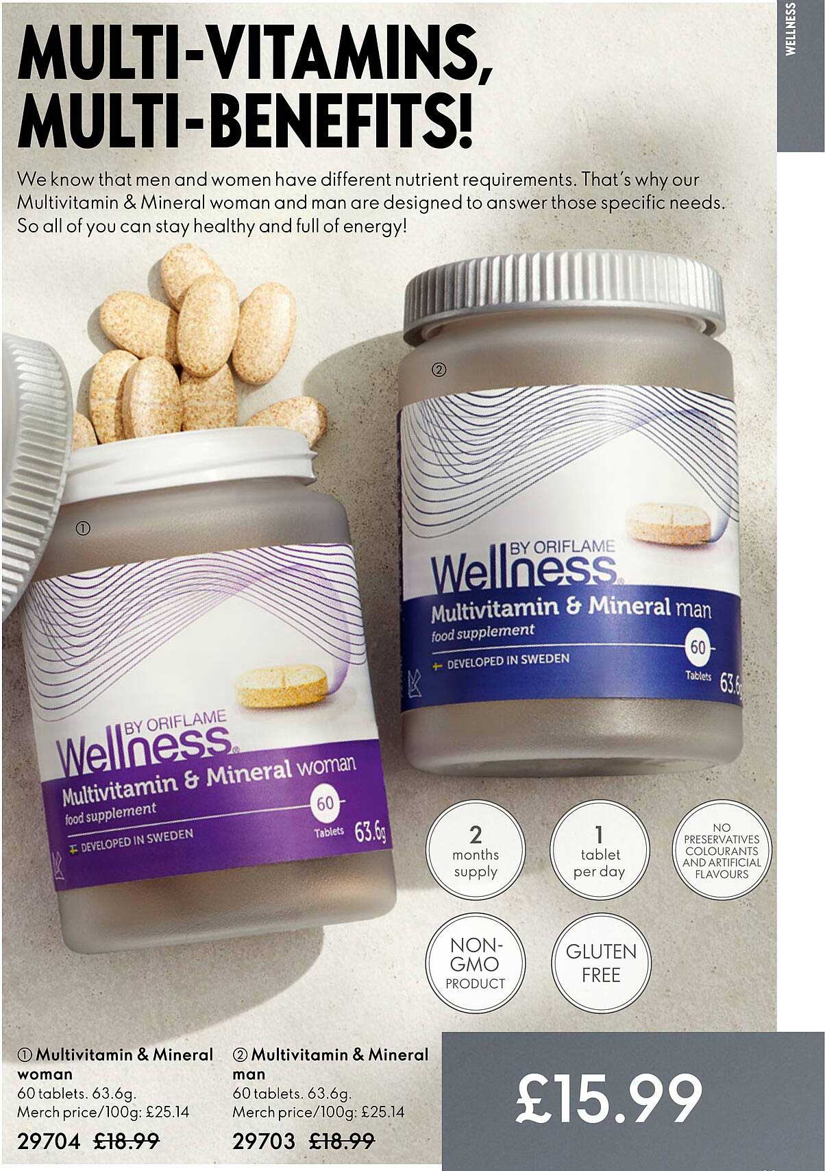 multivitamin & mineral woman, multivitamin & mineral man