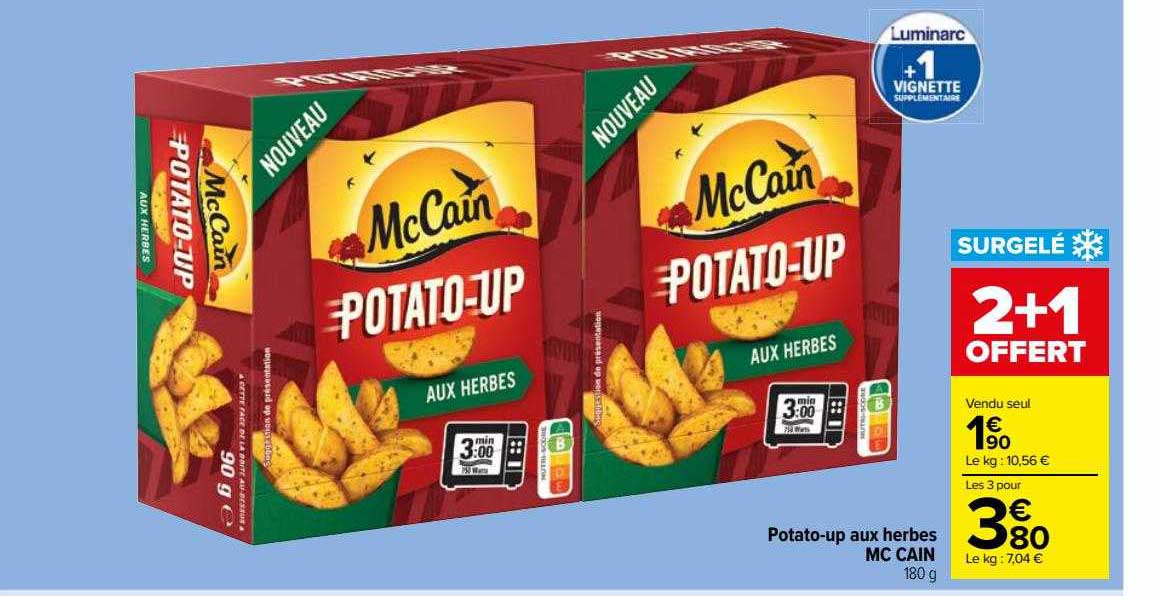 potato-up aux herbes mc cain