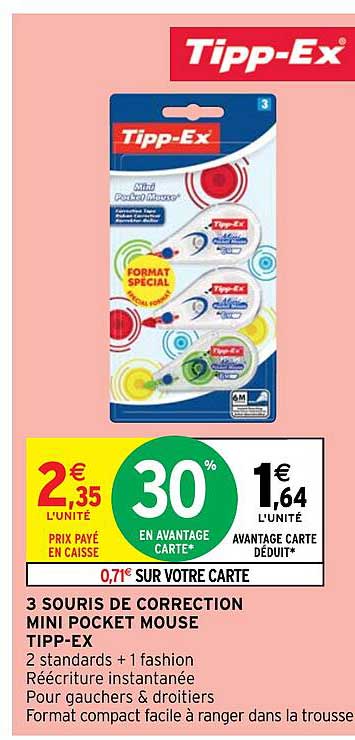 3 Souris De Correction Mini Pocket Mouse Tipp-ex