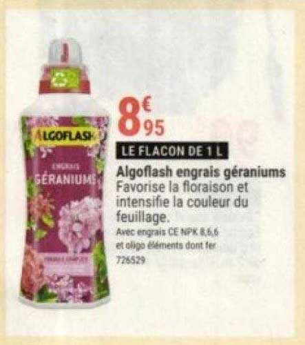 algoflash engrais géraniums