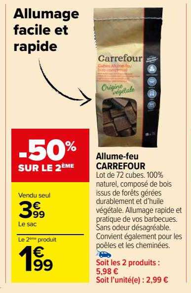 allume-feu carrefour