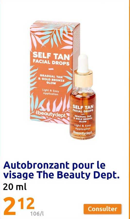 autobronzant pour le visage the beauty dept.