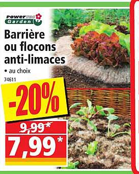 barrière ou flocons anti-limaces powertec garden