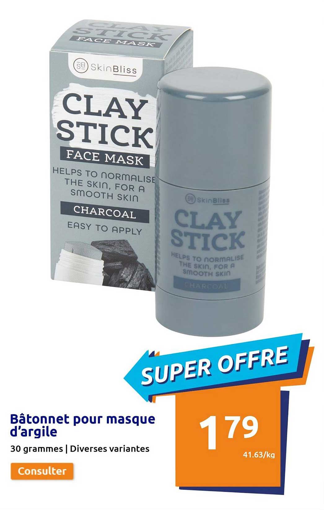 bâtonnet pour masque d'argile