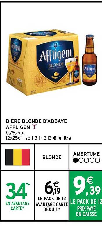 Bière Blonde D'abbaye Affligem