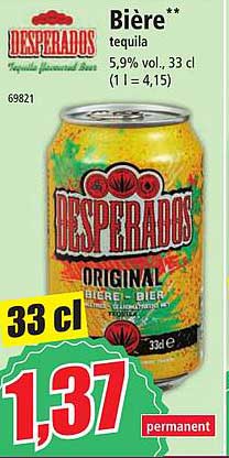 Bière Tequila Desperados