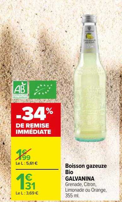 Boisson Gazeuse Bio Galvanina