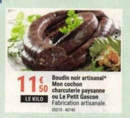 boudin noir artisanal mon cochon charcuterie paysanne ou le petit gascon