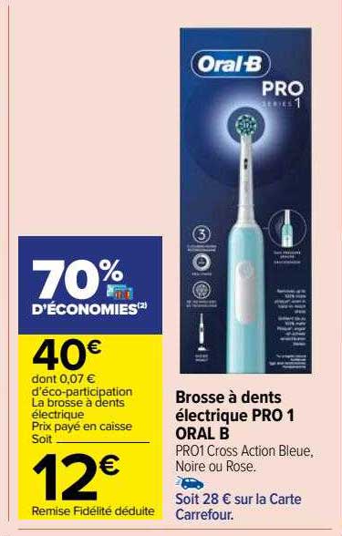 brosse à dents électrique pro 1 oral b