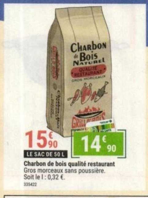 charbon de bois qualité restaurant