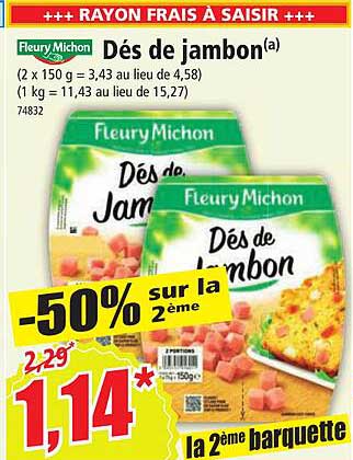 dés de jambon fleury michon