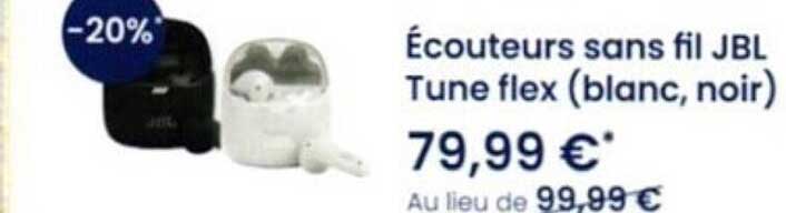 écouteurs sans fil jbl tune flex