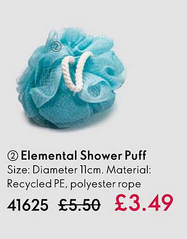 elemental shower puff