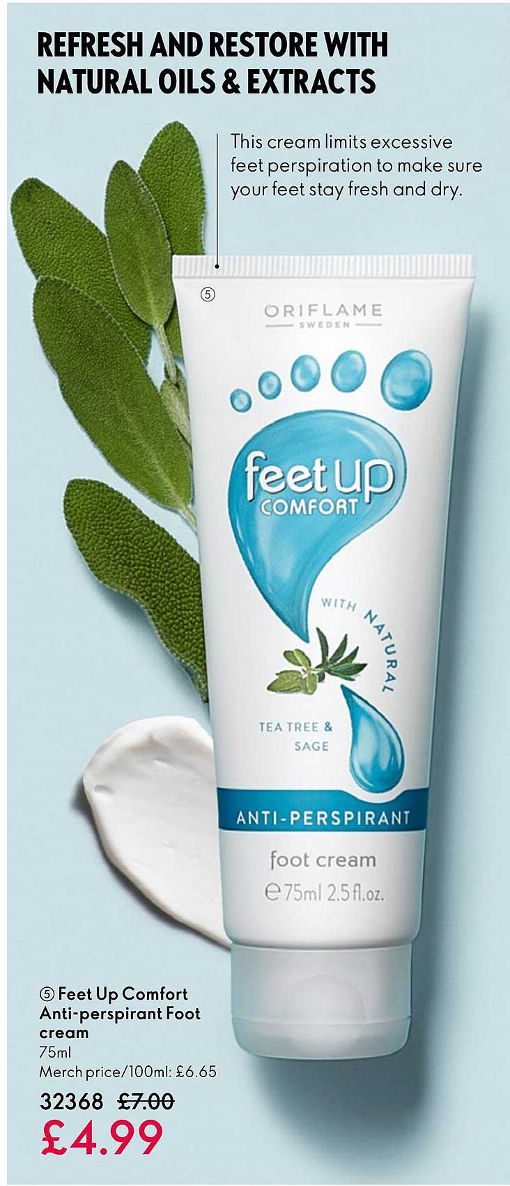 feet up comfort anti-perspirant foot cream