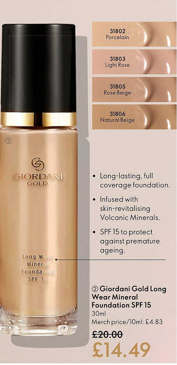giordani gold long wear mineral foundation spf 15
