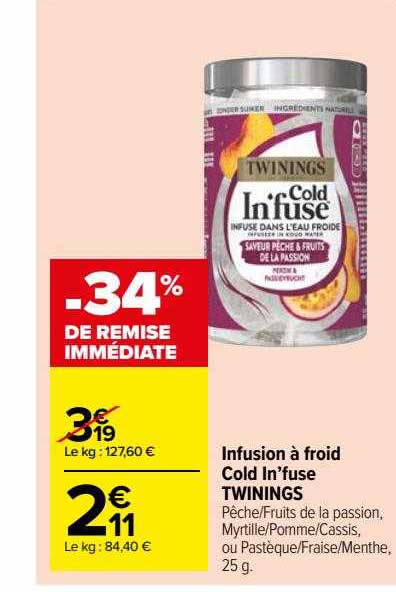 infusion à froid cold in'fuse twinings