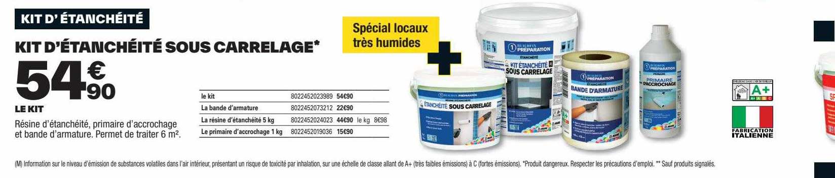 kit d'étanchéité sous carrelage