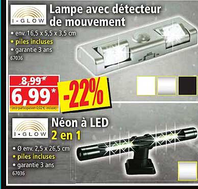 lampe avec détecteur de mouvement i-glow
