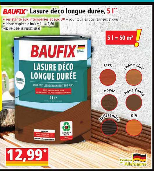 lasure déco longue durée, 5l baufix