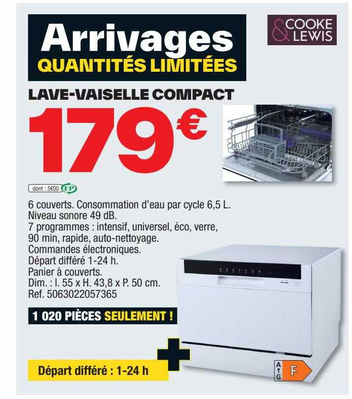 lave-vaisselle compact cooke & lewis