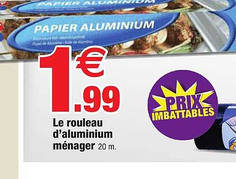 le rouleau d'aluminium ménager