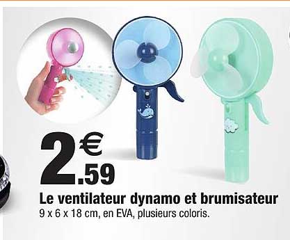 Le Ventilateur Dynamo Et Brumisateur