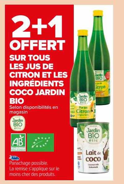 Les Ingrédients Coco Jardin Bio