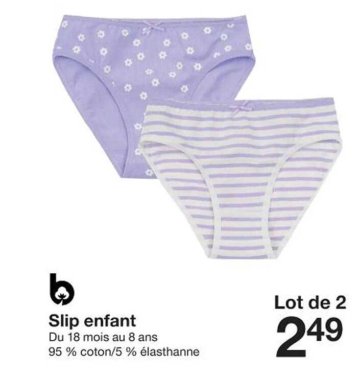 Lot De 2 Slip Enfant