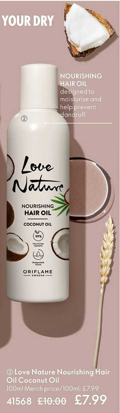 love nature nourishing hair oil coconut oil