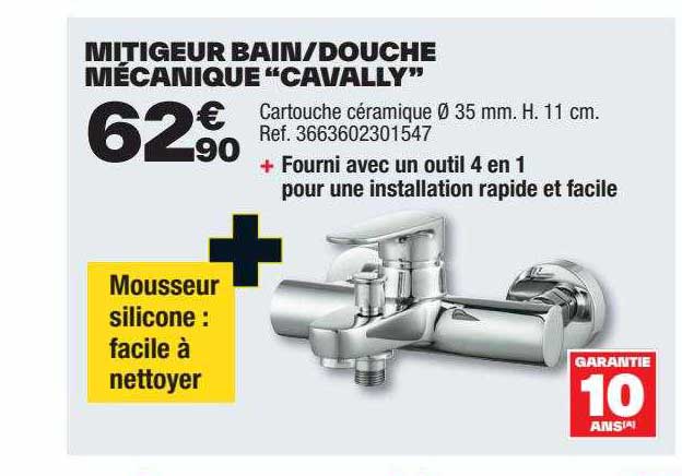 mitigeur bain/douche mécanique "cavally"