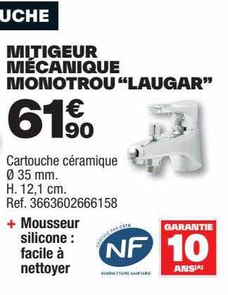 Mitigeur Mécanique Monotrou "laugar"