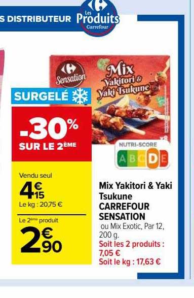 mix yakitori & yaki tsukune carrefour sensation