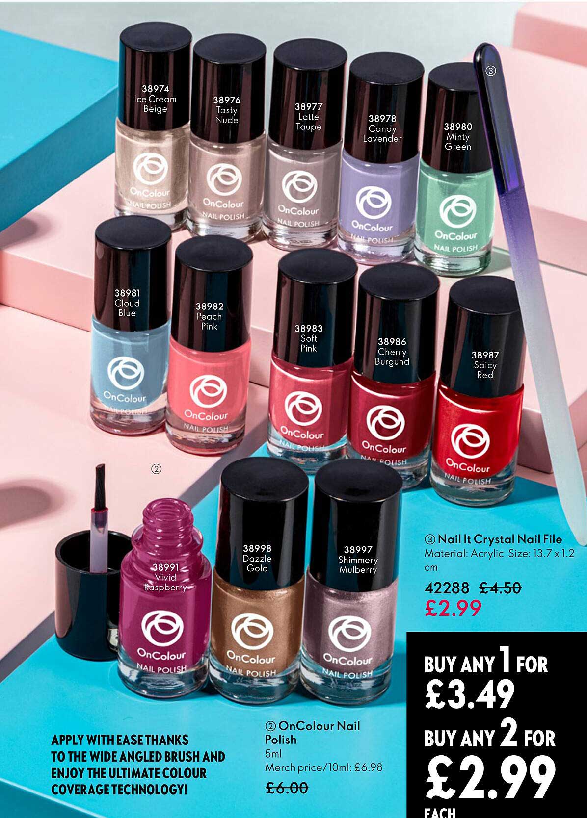 nail it crystal nail file, on colour nail polish