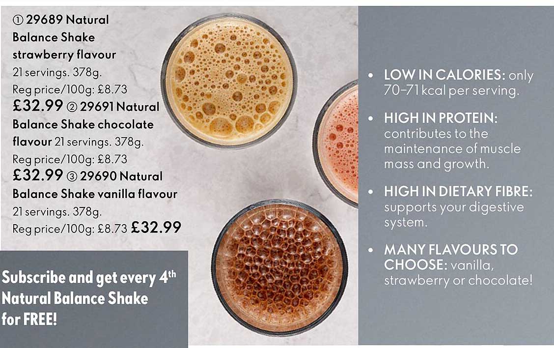 natural balance shake strawberry flavour, natural balance shake chocolate flavour, natural balance shake vanilla flavour
