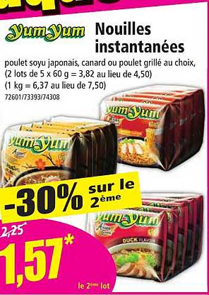 nouilles instantanées yum yum