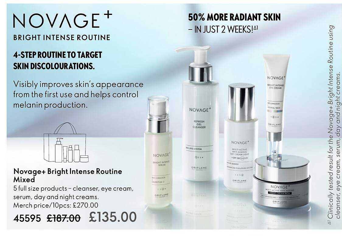 novage+ bright intense routine mixed
