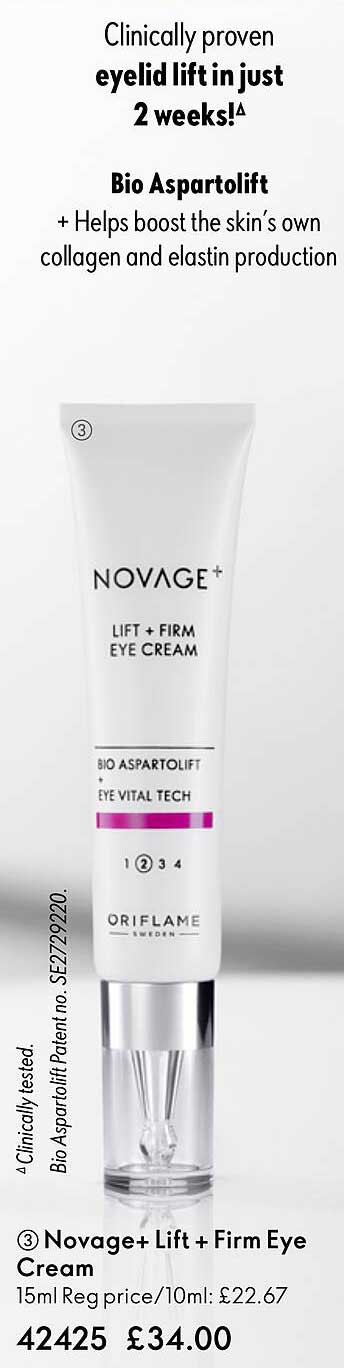 novage+ lift + firm eye cream