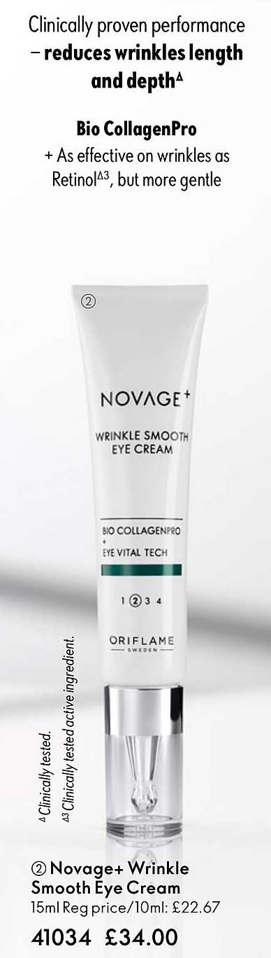 novage+ wrinkle smooth eye cream