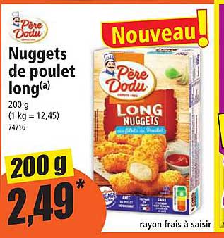 nuggets de poulet long père dodu