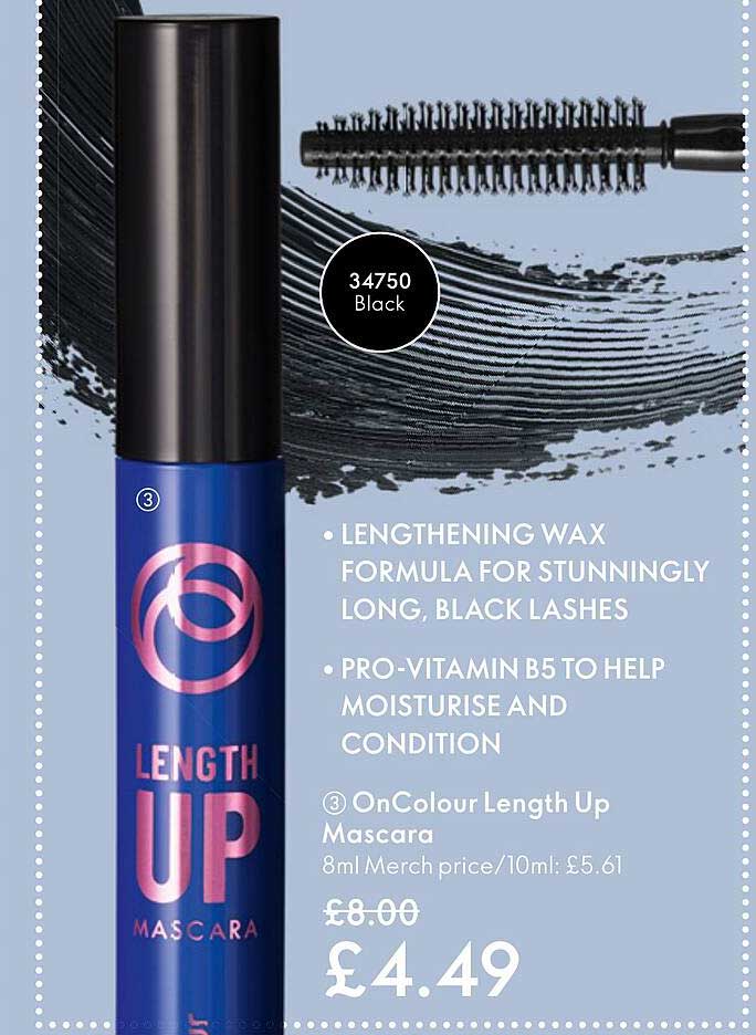 on colour length up mascara