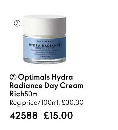 optimals hydra radiance day cream rich