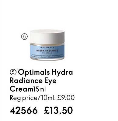 optimals hydra radiance eye cream