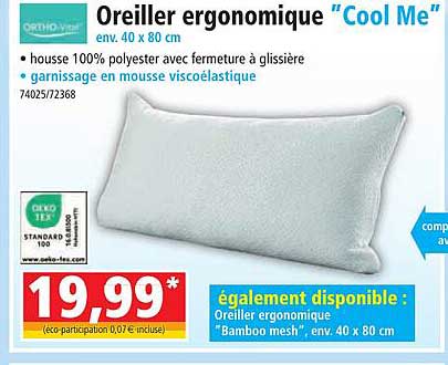 Oreiller Ergonomique "cool Me" Ortho